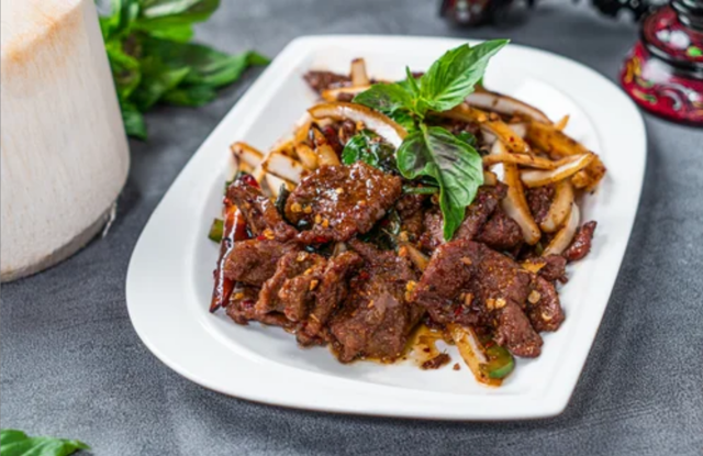 Basil & Dried Chili Beef.